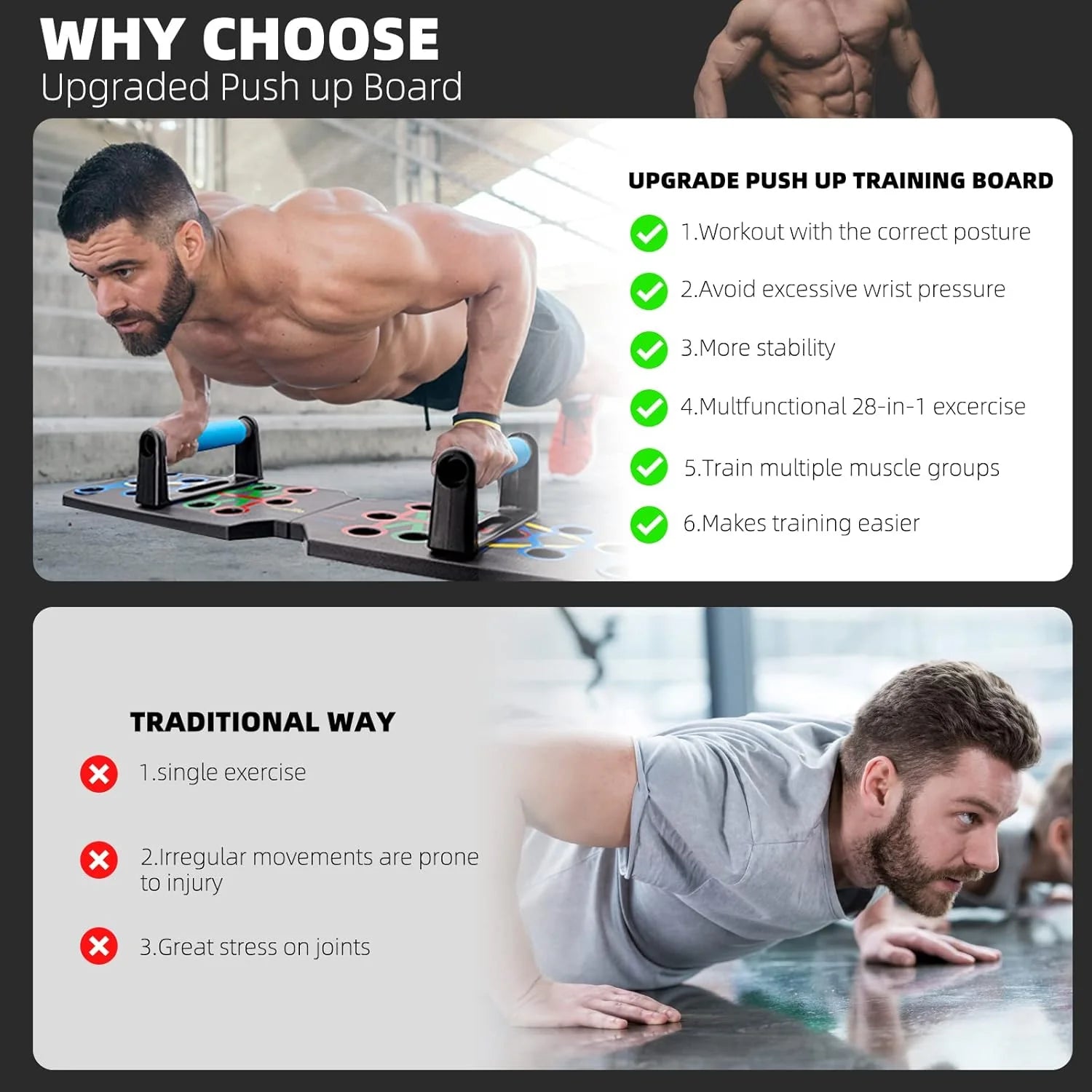 BuffBoard 24-in-1 Full Body Push Up Board